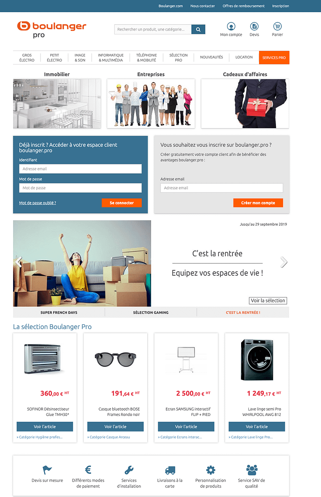 Boulanger Pro - Site E-Commerce B2B