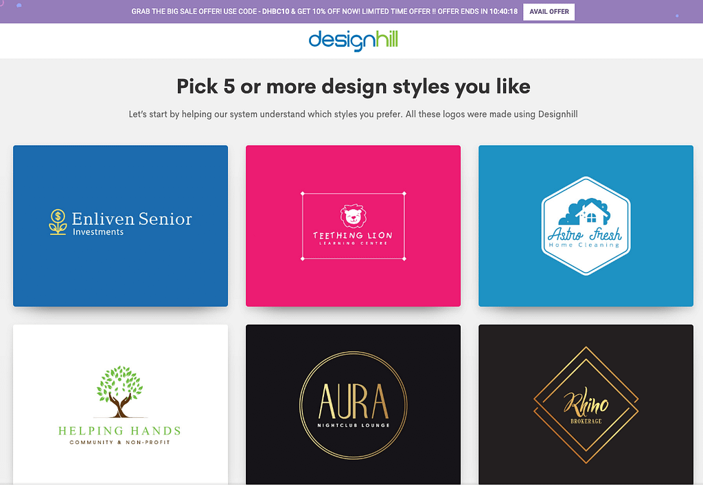 designhill outil de creation de logo en ligne gratuit