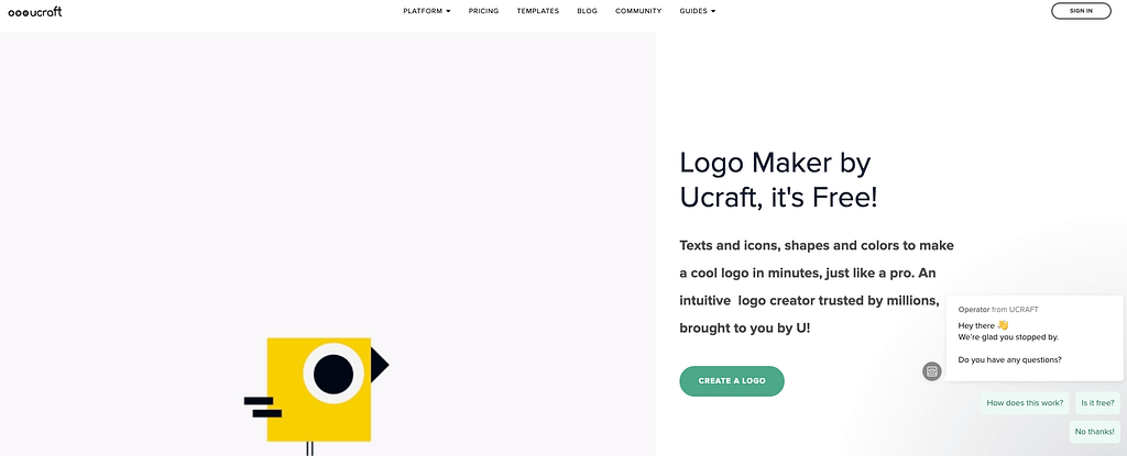 ucraft outil de création de logo